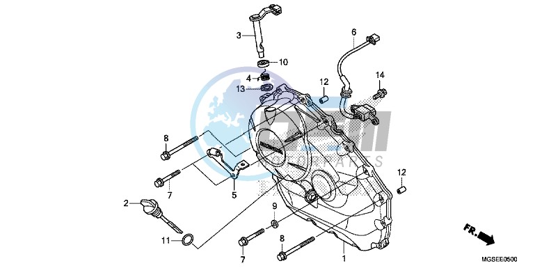 RIGHT CRANKCASE COVER (NC700S/ SA)