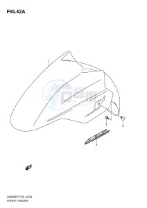 AN400 (E2) Burgman drawing FRONT FENDER (MODEL K9)