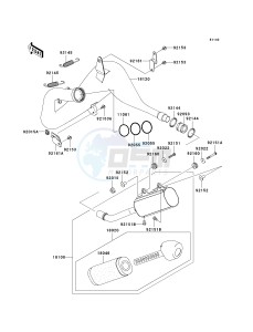 KX 250 R (R6F-R7F) R6F drawing MUFFLER-- S- -