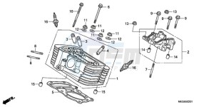 VT750CA9 Australia - (U / ST) drawing REAR CYLINDER HEAD