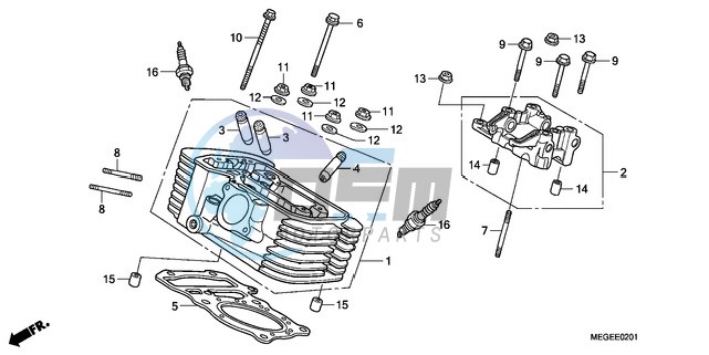 REAR CYLINDER HEAD