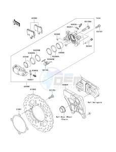 KRF 750 F [TERYX 750 4X4 NRA OUTDOORS] (F8F) C8F drawing REAR BRAKE