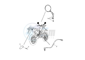 WR F 250 drawing MIRROR EURO KIT