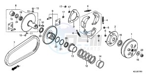 NSC110E Vision 110 - NSC110E UK - (E) drawing DRIVEN FACE