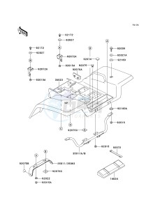 KSF 250 A [MOJAVE 250] (A15-A18) [MOJAVE 250] drawing REAR FENDER-- S- -