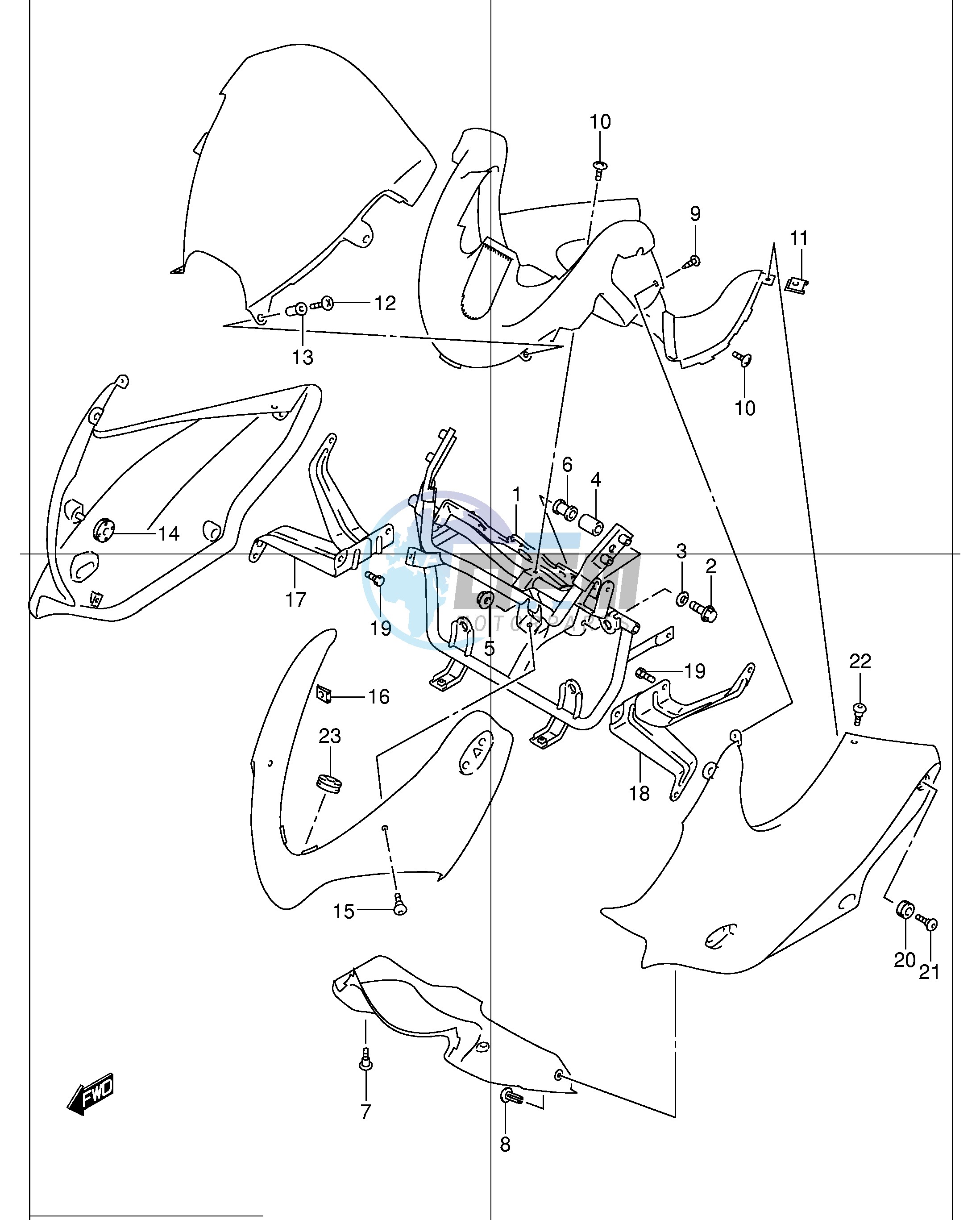 COWLING INSTALLATION PARTS (GSF1200SK1 SK2 SK3 SK4 SK5 SZK5)