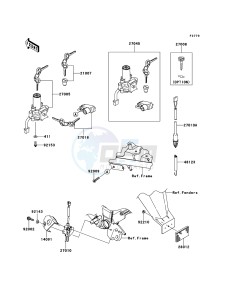 KLX250 KLX250SCF XX (EU ME A(FRICA) drawing Ignition Switch