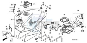 CB600FA Australia - (U) drawing FUEL TANK