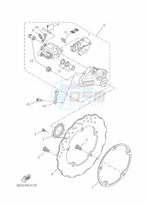 XTZ690D-B TENERE 700 (BEH4) drawing REAR BRAKE CALIPER