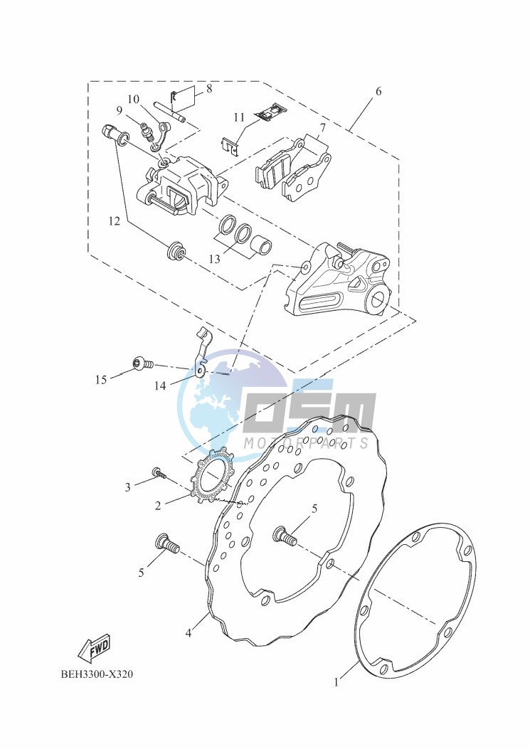 REAR BRAKE CALIPER