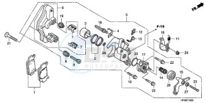 TRX700XX9 Australia - (U) drawing REAR BRAKE CALIPER