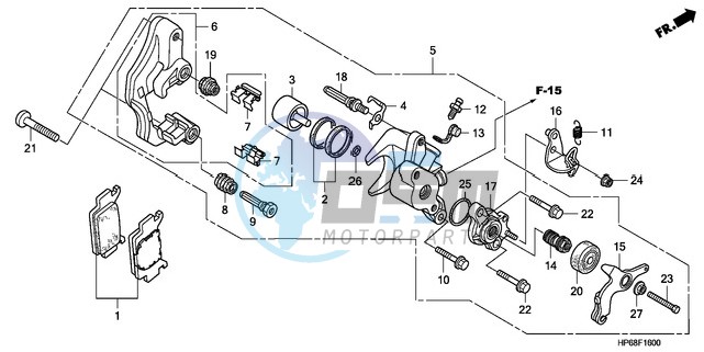 REAR BRAKE CALIPER