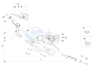 946 150 4T 3V ABS ARMANI (NAFTA) drawing Handlebars - Master cil.