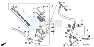 VT750C9 Europe Direct - (ED / MK) drawing FRONT BRAKE MASTER CYLINDER