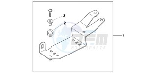 VFR1200XC drawing ALARM & FOG LAMP DRIVER BRACKET KIT