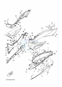 CZD300-A XMAX 300 (BY37) drawing STAND & FOOTREST 2