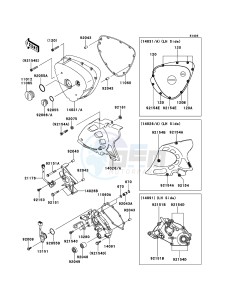 W800 EJ800ACFA GB XX (EU ME A(FRICA) drawing Left Engine Cover(s)