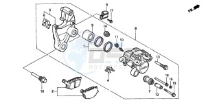 VT1100D2 drawing REAR BRAKE CALIPER