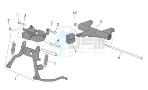 SR 50 IE-Carb drawing Central stand - Connecting rod