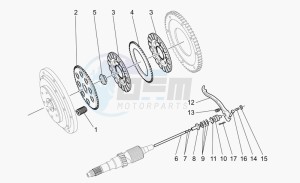 California 1100 EV PI Cat. Stone/Touring PI Cat drawing Double-plate clutch 2nd series