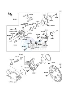 KFX450R KSF450BEF EU drawing Rear Brake