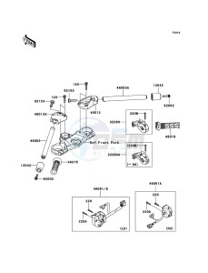 ZZR1400_ABS ZX1400D8F FR GB XX (EU ME A(FRICA) drawing Handlebar