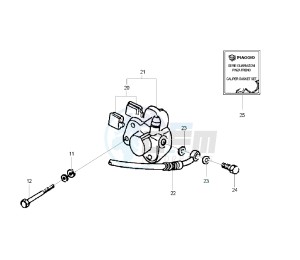 NRG EXTREME 50 drawing Front brake caliper