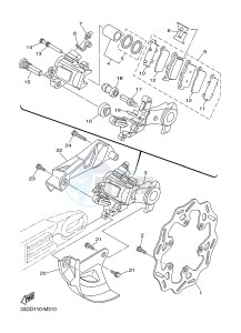 WR450F (2GC2 2GC3 2GC4 2GC4) drawing REAR BRAKE CALIPER