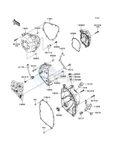 Z1000 ZR1000DBF FR GB XX (EU ME A(FRICA) drawing Engine Cover(s)