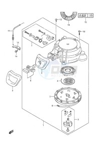 DF 9.9A drawing Recoil Starter