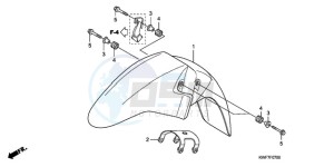 CBF125MA UK - (E) drawing FRONT FENDER