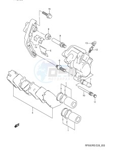 RF600R (E28) drawing FRONT CALIPERS