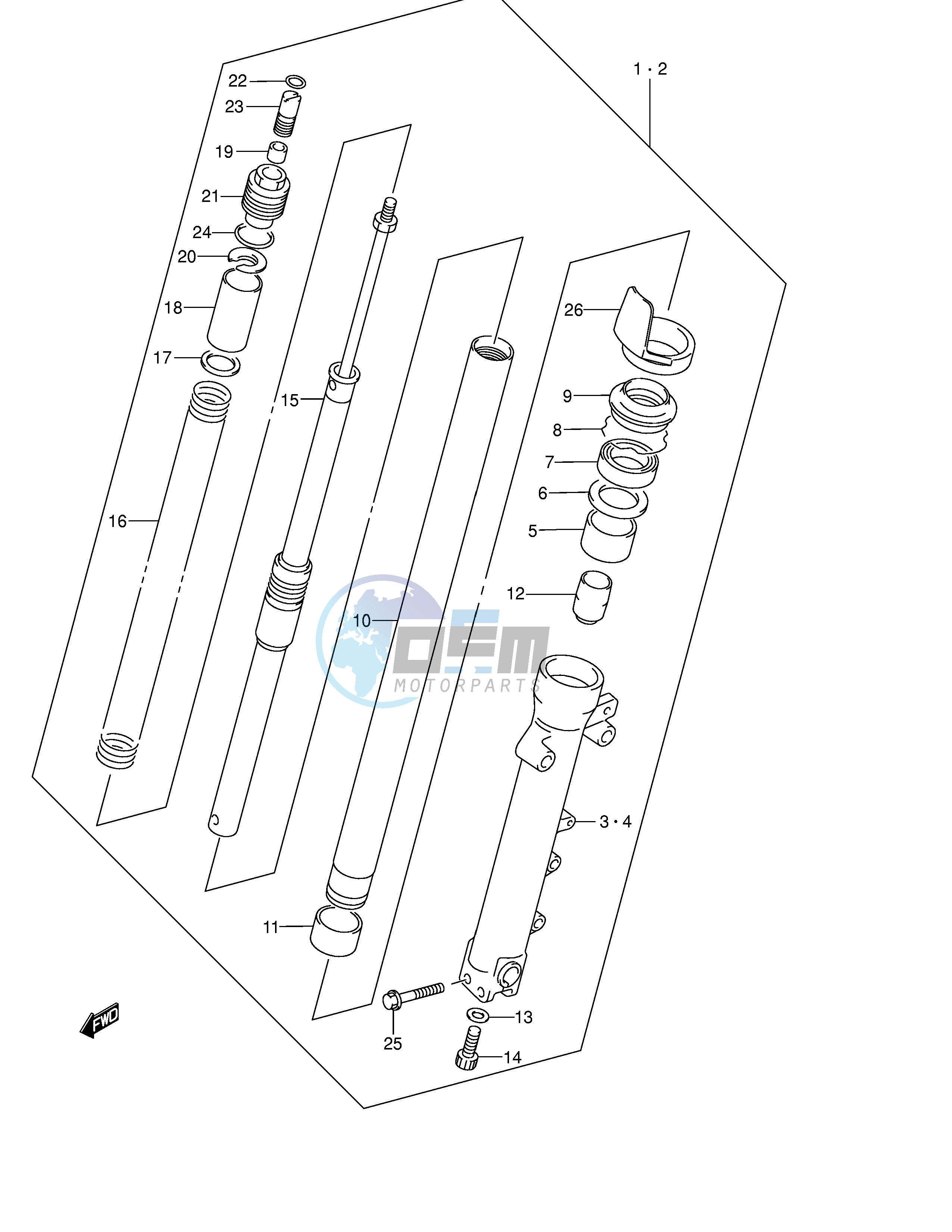 FRONT DAMPER (GSF1200K1 K2 K3 K4 ZK4 K5 ZK5)