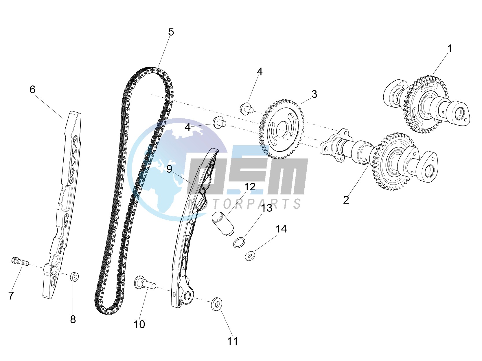 Rear cylinder timing system