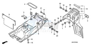 CBF1000AA France - (F / ABS CMF) drawing REAR FENDER