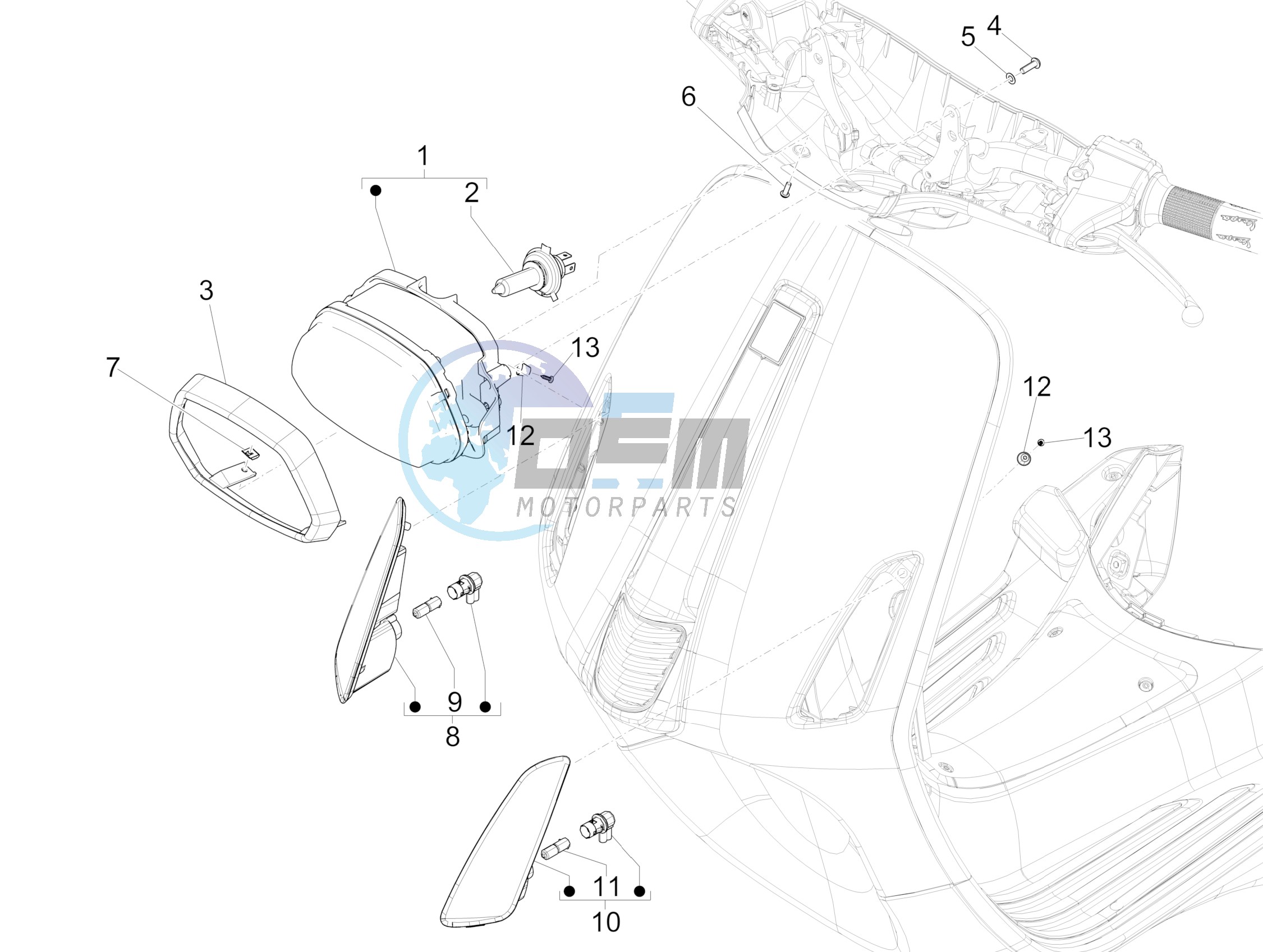 Front headlamps - Turn signal lamps