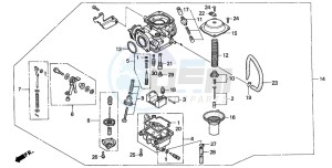 CB250 drawing CARBURETOR