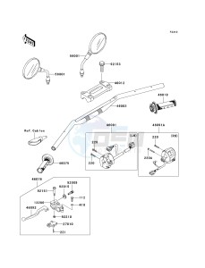 KLX 250 T [KLX250S] (T8F) T9F drawing HANDLEBAR