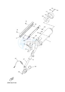 YPR125R XMAX 125 EVOLIS 125 (2DMB 2DMB) drawing EXHAUST