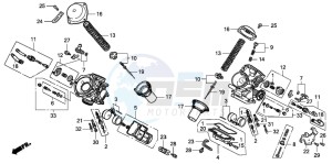 VT750C3 drawing CARBURETOR (COMPONENT PARTS)