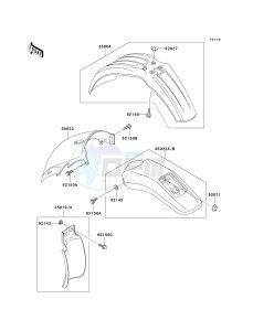 KLX 300 A [KLX300R] (A7-A9) [KLX300R] drawing FENDERS