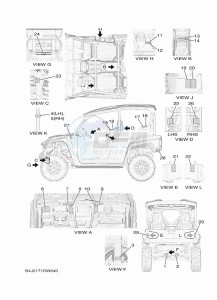 YXF1000EWS YX10FPSM (B4J2) drawing EMBLEM & LABEL 1