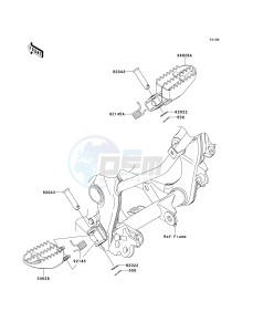 KLX 140 B (KLX140L MONSTER ENERGY) (B8F-B9FA) B9FA drawing FOOTRESTS