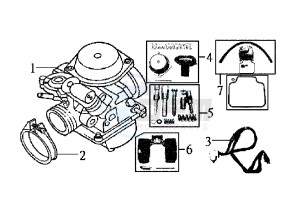 EURO MX E2 - 125 cc drawing CARBURETTOR