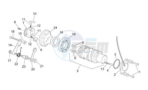 RS 250 drawing Gear control assembly II