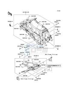 KFX450R KSF450B9F EU drawing Frame