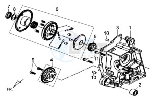 ORBIT II 50 drawing CRANKCASE RIGHT