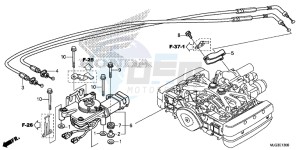 GL1800BG GOLDWING - F6B UK - (E) drawing REVERSE SHIFT ACTUATOR