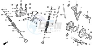 CG125M drawing CAMSHAFT/VALVE (2)