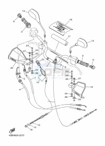 YBR125EGS (43BH) drawing STEERING HANDLE & CABLE